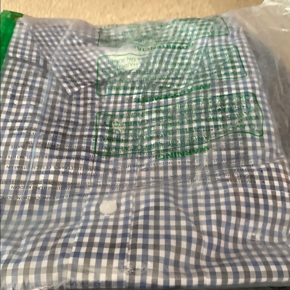 Amazon Essentials Navy and White Checkered Shirt